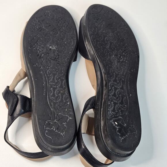 BeautiFeel Hailey Black Nude Leather Sandals Size 41 EU / 9.5 US - Picture 8 of 9